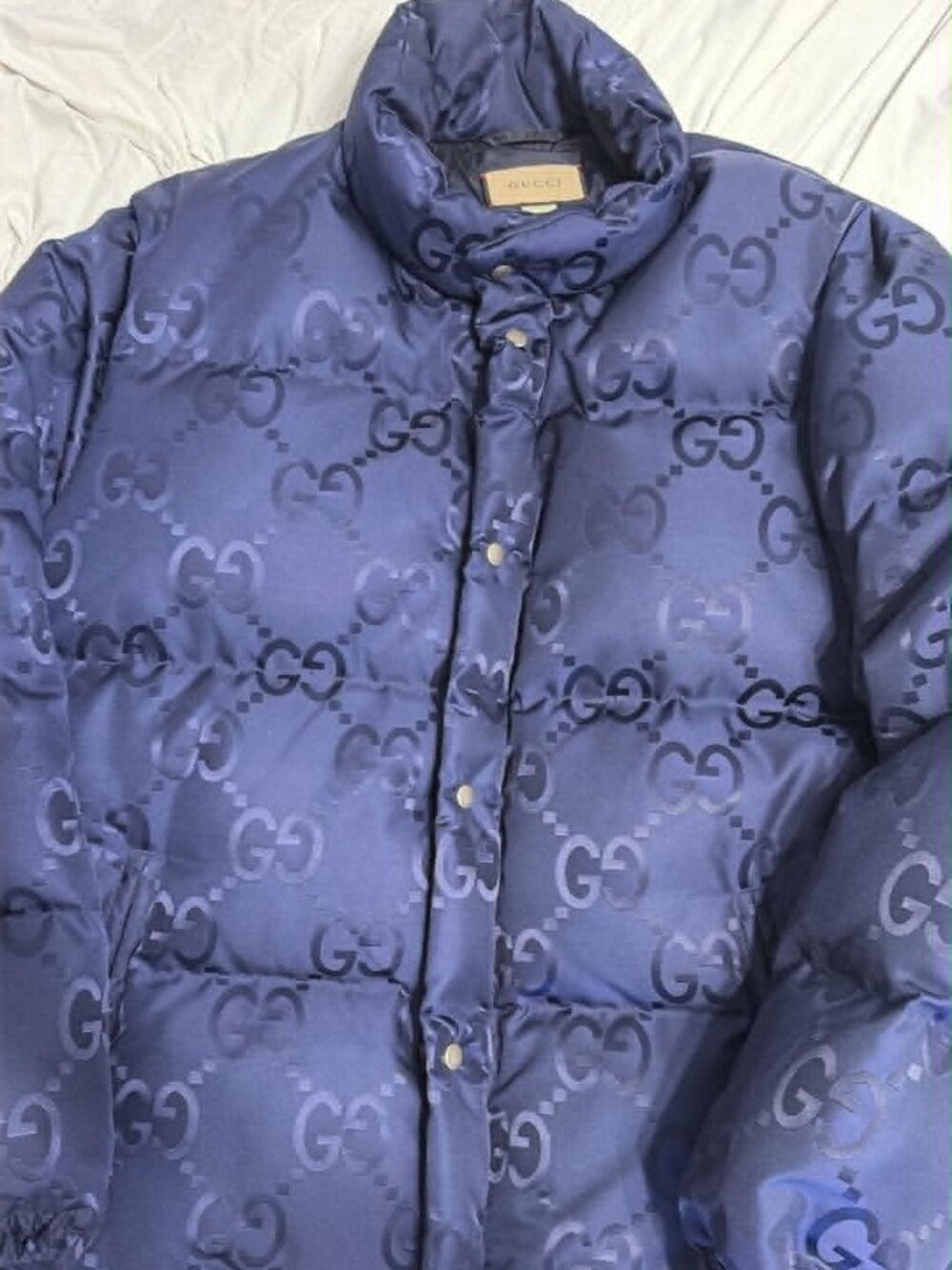 Gucci Jumbo GG Nylon Canvas Goose-Down Jacket size 58 Excellent condition